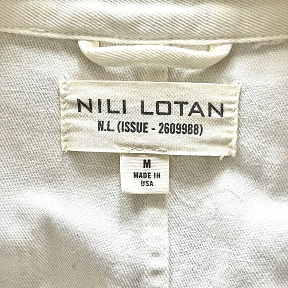 Nili Lotan Cambre Utility Jacket in White Sand Size M - Picture 7 of 14